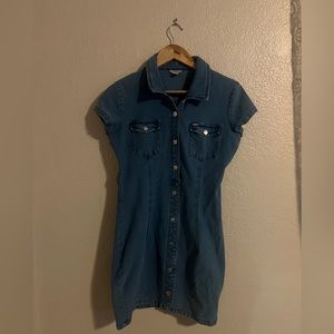 Guess vintage denim mini dress with silver details